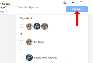 Cách gửi tin nhắn  cùng lúc cho nhiều người trên Zalo